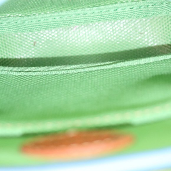 FOSSIL GREEN CANVAS W/BLUE TRIM CROSSBODY PURSE - Picture 8 of 8